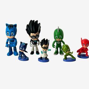 Lot of 7 PJ Masks Figures Gekko Owlette Catboy Romeo Figures Cake‎ Toppers Toys